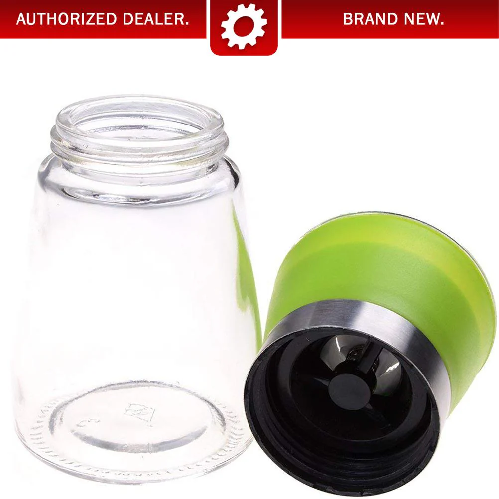 Deco Essentials Salt Mill, Spice Mill and Pepper Grinder, Stainless Steel with Glass Bottle - Image 4