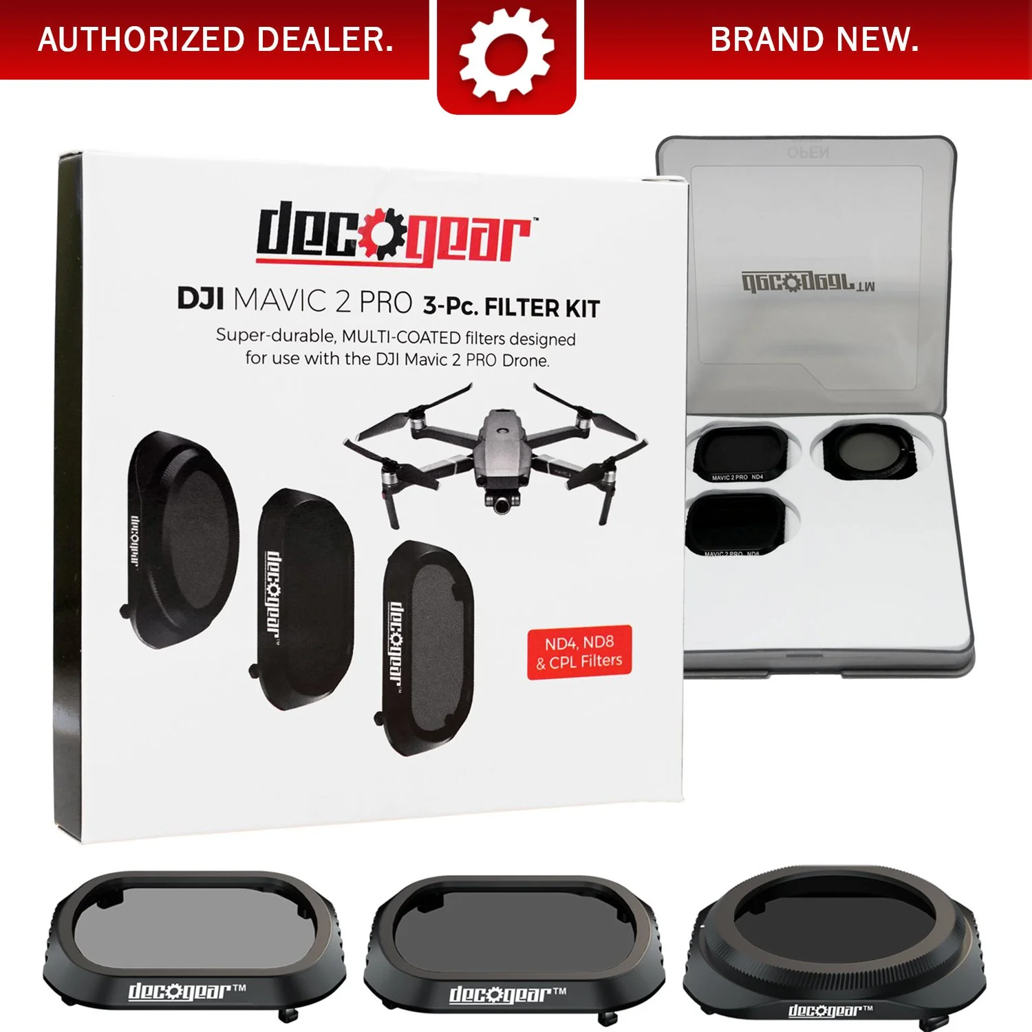 Deco Gear 3-Piece Filter Kit (CPL+ND4+ND8) for Camera on the DJI Mavic 2 Pro - Image 18