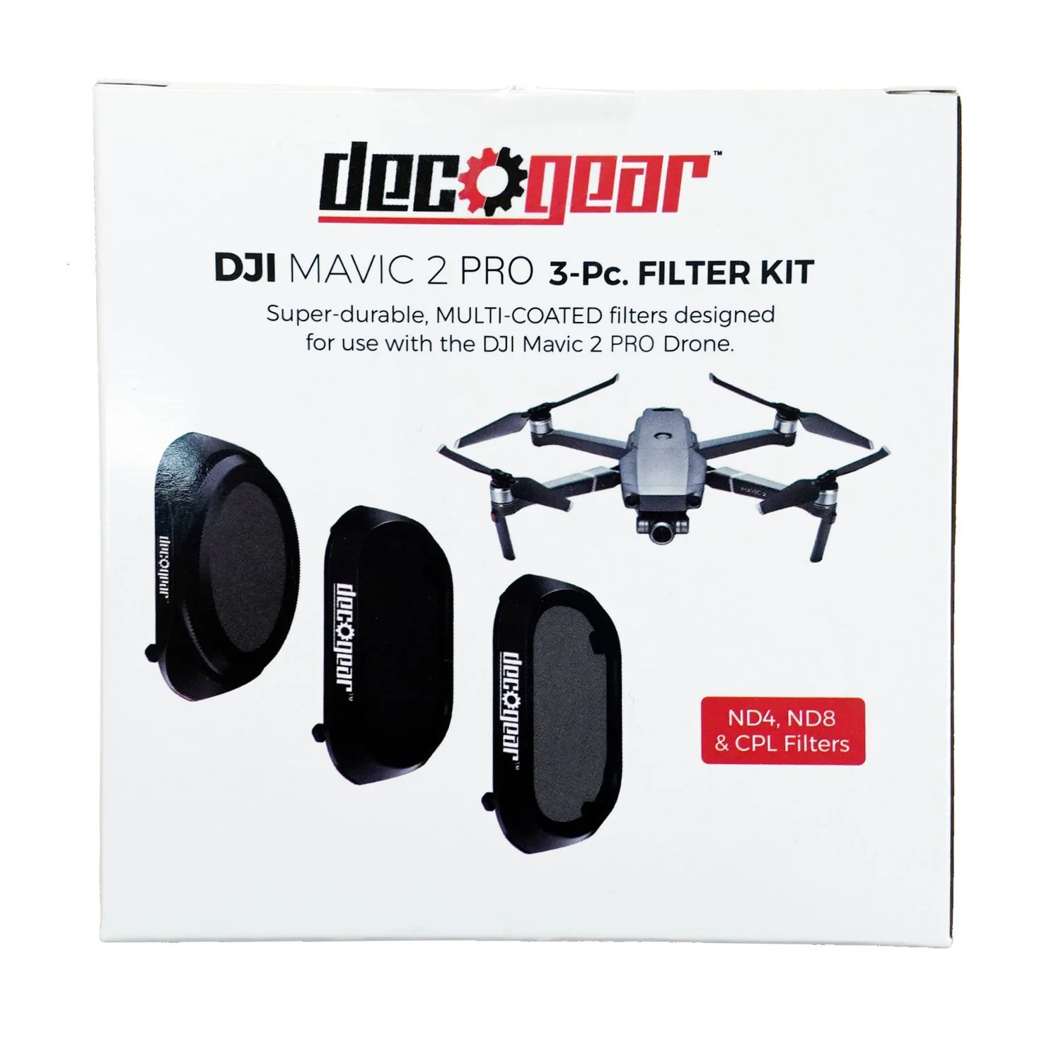 Deco Gear 3-Piece Filter Kit (CPL+ND4+ND8) for Camera on the DJI Mavic 2 Pro - Image 6