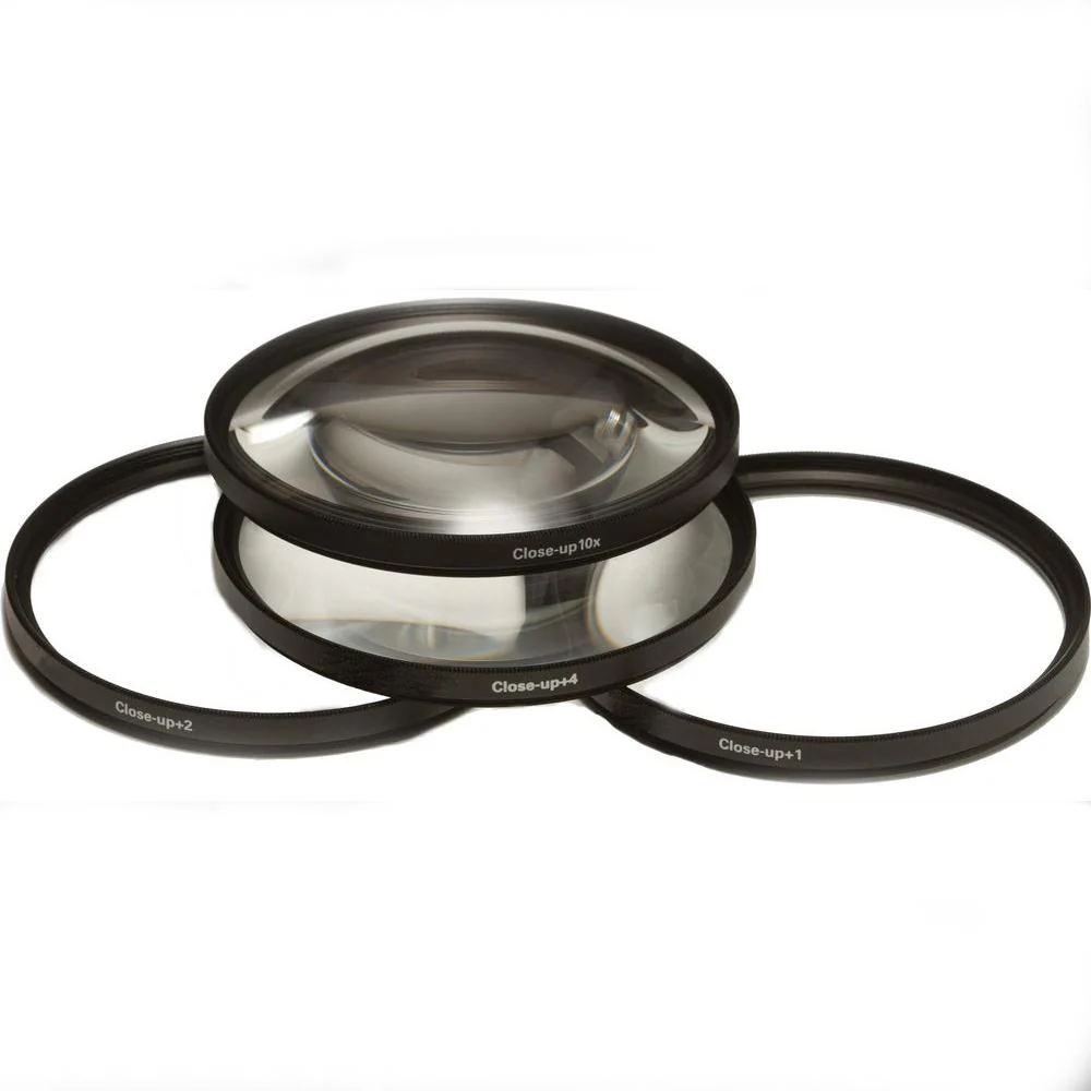 Deco Photo 49mm 4pc HD Macro Close-Up Lens Filter Set +1 +2 +4 +10 with Protective Wallet - Image 4