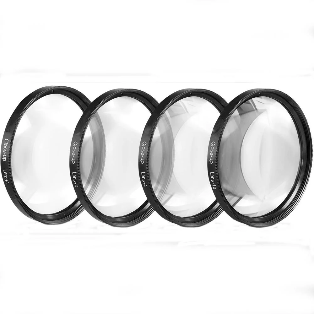 Deco Photo 49mm 4pc HD Macro Close-Up Lens Filter Set +1 +2 +4 +10 with Protective Wallet - Image 5