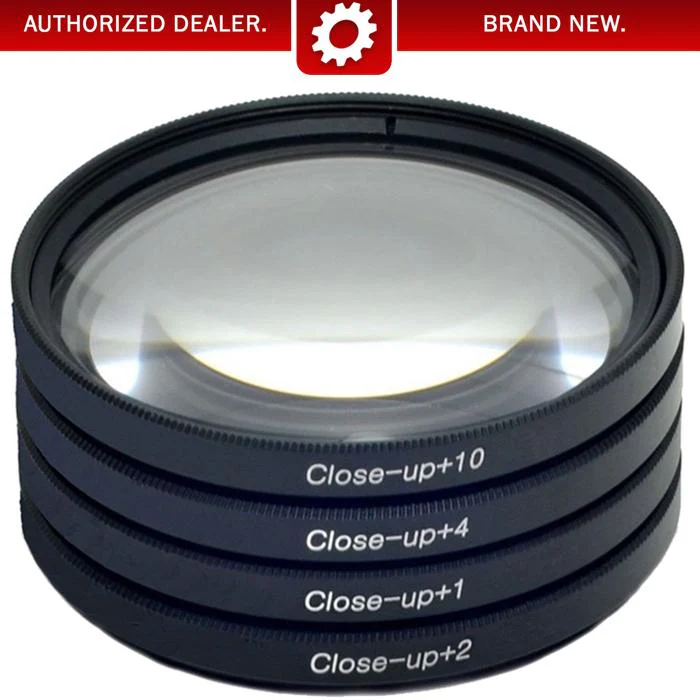 Deco Photo 49mm 4pc HD Macro Close-Up Lens Filter Set +1 +2 +4 +10 with Protective Wallet - Image 6